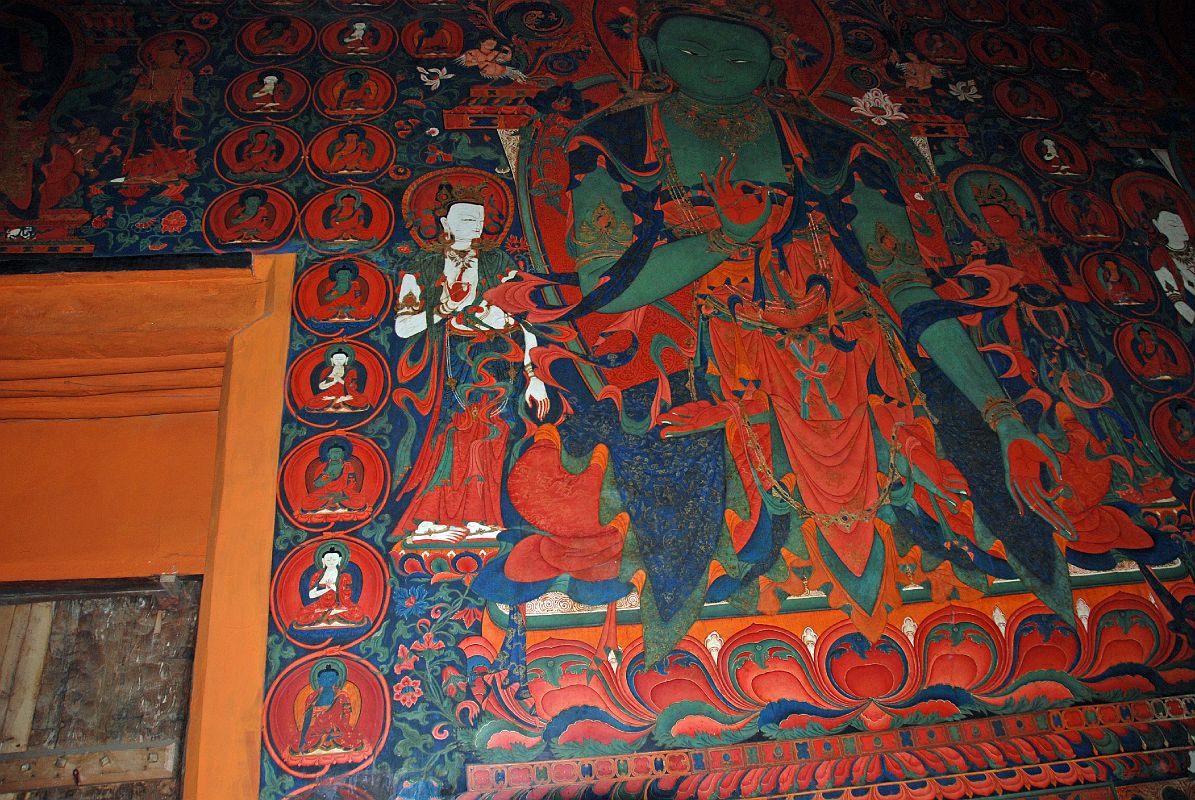 Lo Manthang Thubchen 06-1 Main Assembly Hall Painting Of Amoghasiddhi To Right Of Door